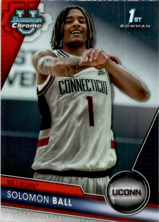 2023-24 Bowman University Chrome #89 Solomon Ball Connecticut Huskies