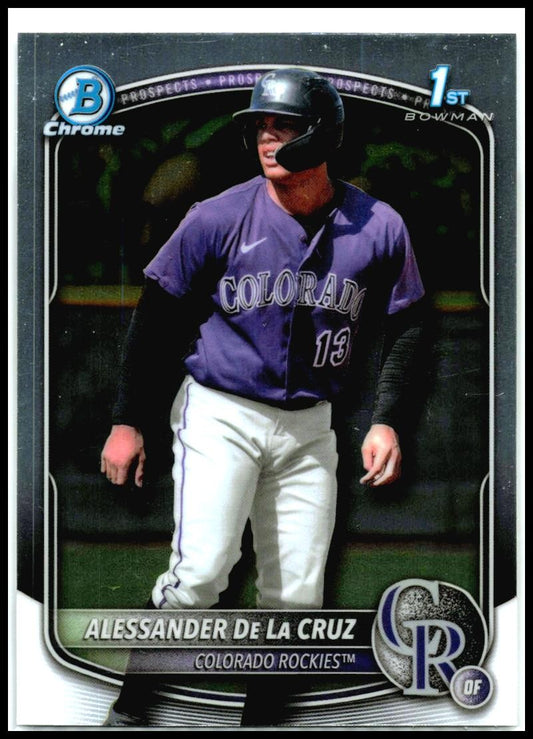 2025 bowman chrome #BCP-219 alessander de la cruz Rockies