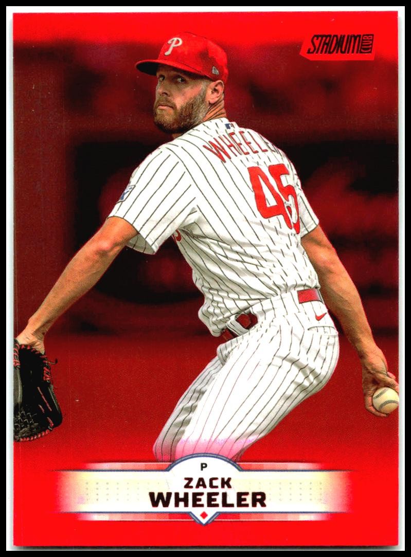 2025 Stadium Club Red Foil #114 Zack Wheeler Philadelphia Phillies