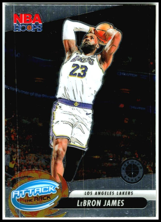 2023-24 Hoops Premium Stock Attack The Rack #4 Lebron James Los Angeles Lakers
