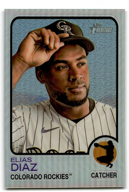 2022 Topps Heritage High Number Refactor Chrome27 Elias Diaz Colorado Rockies