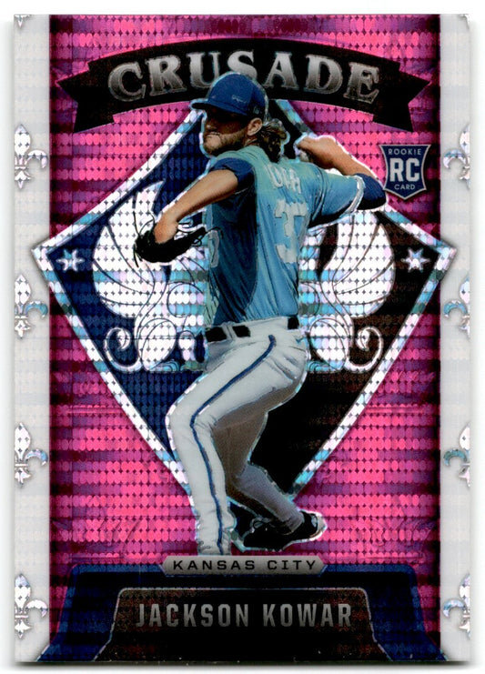 2022 Panini Chronicles Crusade Pink Pulsar Jackson Kowar Rookie Kansas City
