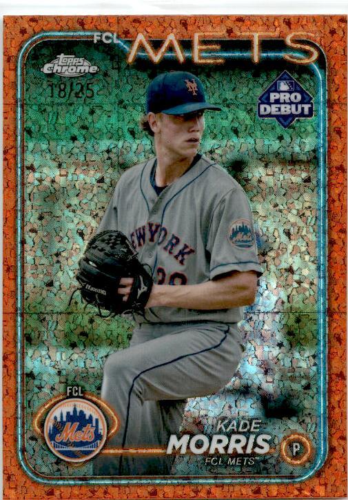 2024 Topps Pro Debut Orange Mini Diamond Refractor /25 #PD-129 Kade Morris Mets