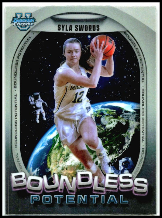 2024-25 Bowman University Chrome Boundless Potential #BP-19 Syla Swords Michigan