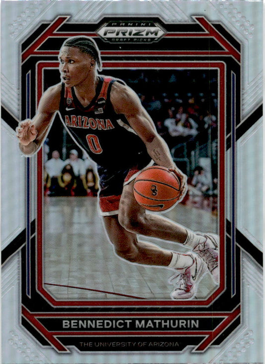 2023 Panini Prizm Draft Picks Silver #82 Bennedict Mathurin Arizona / Pacers