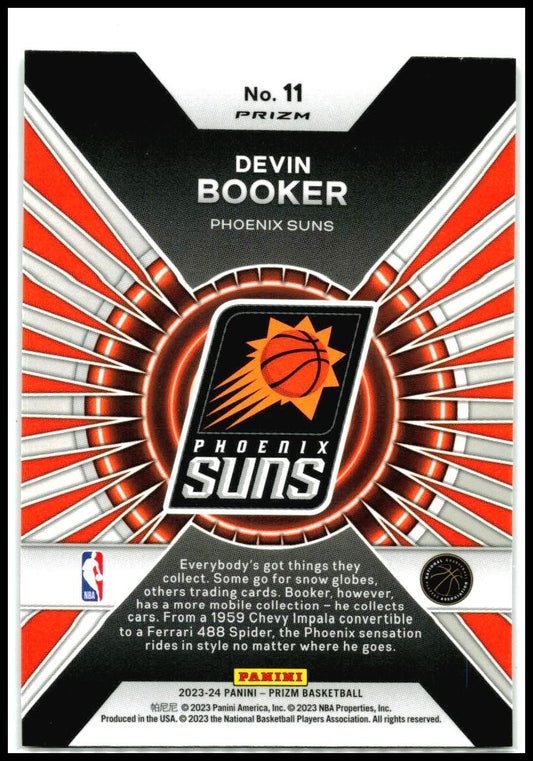 2023-24 Panini Prizm Dominance Prizms Silver #11 Devin Booker Phoenix Suns