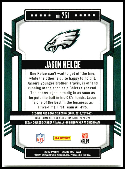2023 Score #251 Jason Kelce Philadelphia Eagles