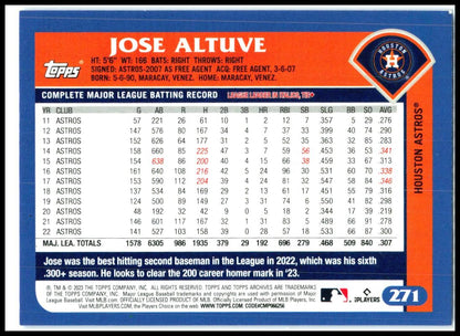2023 Topps Archives #271 Jose Altuve Houston Astros