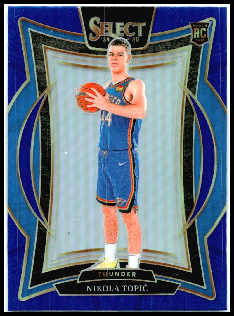 2024-25 Panini Select Blue #89 Nikola Topic Rookie Oklahoma City Thunder