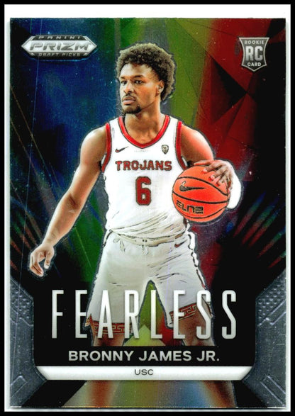 2024 Panini Prizm Draft Picks Fearless #3 Bronny James Jr. USC Trojans