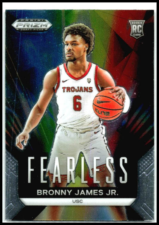 2024 Panini Prizm Draft Picks Fearless #3 Bronny James Jr. USC Trojans