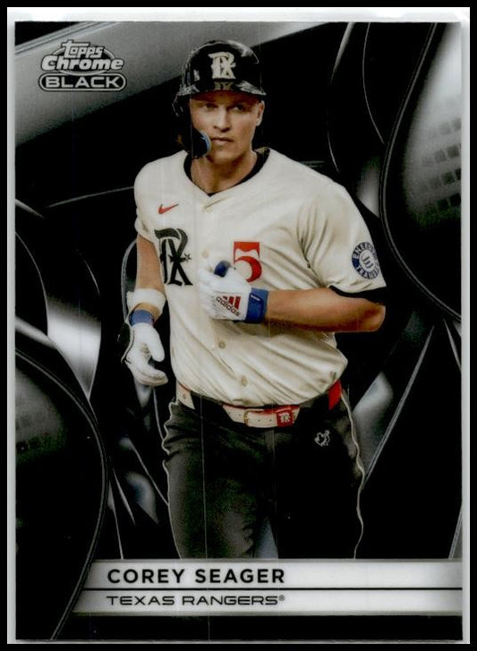 2025 Topps Chrome Black #148 Corey Seager Texas Rangers