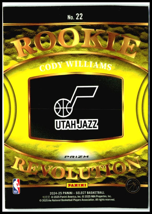 2024-25 Select Rookie Revoluion Silver #22 Cody Williams