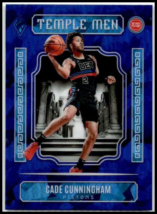 2023-24 Panini Phoenix Temple Men Phoenix Blue Ice #9 Cade Cunningham Pistons