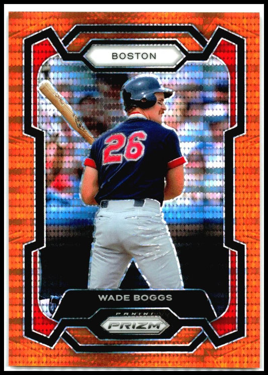 2024 Panini Prizm Orange Pulsar Prizms #12 Wade Boggs #/399 Boston Red Sox