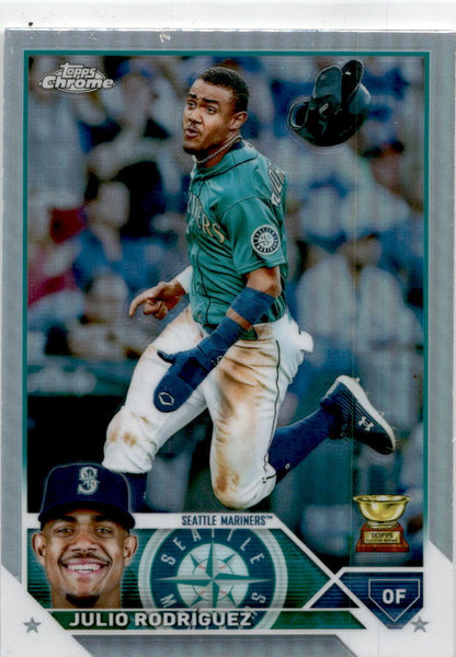 2023 Topps Chrome Refractor #200 Julio Rodríguez Seattle Mariners.