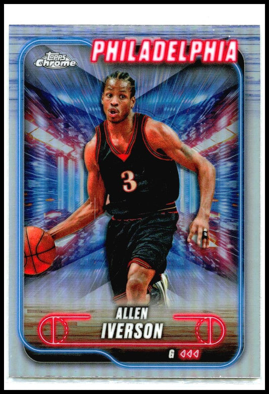 2024-25 Topps Chrome Refractor #94 Allen Iverson Philadelphia 76ers
