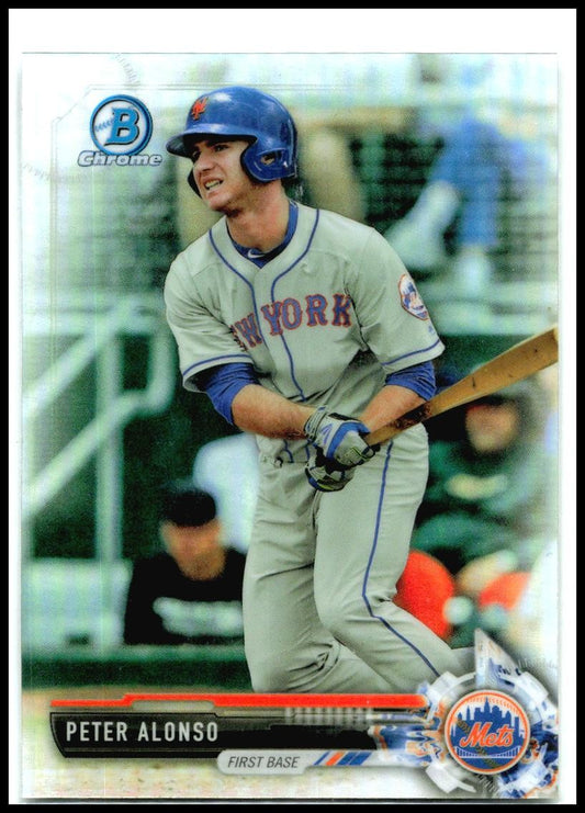 2017 Bowman Draft Chrome Refractor #BDC-83 Peter Alonso New York Mets