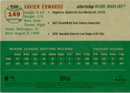 2023 Topps Chrome Platinum Anniversary Topps Refractor #149 Xavier Edwards