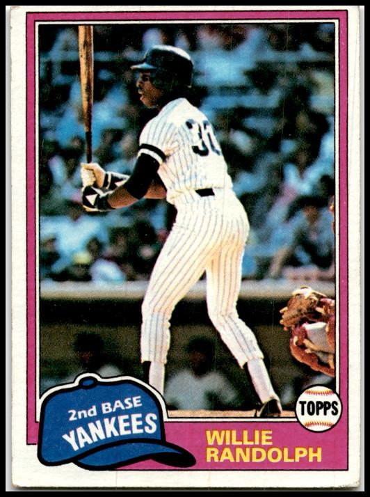 1981 Topps #60 Willie Randolph New York Yankees