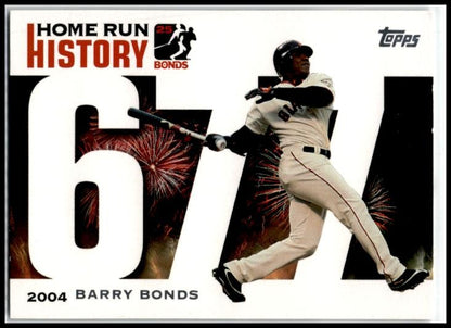 2006 Topps Barry Bonds Home Run History #BB 674 Barry Bonds San Francisco Giants