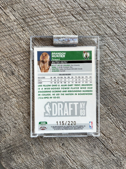 2003-04 Topps Chrome x-factor Brandon Hunter RC #155 Boston Celtics