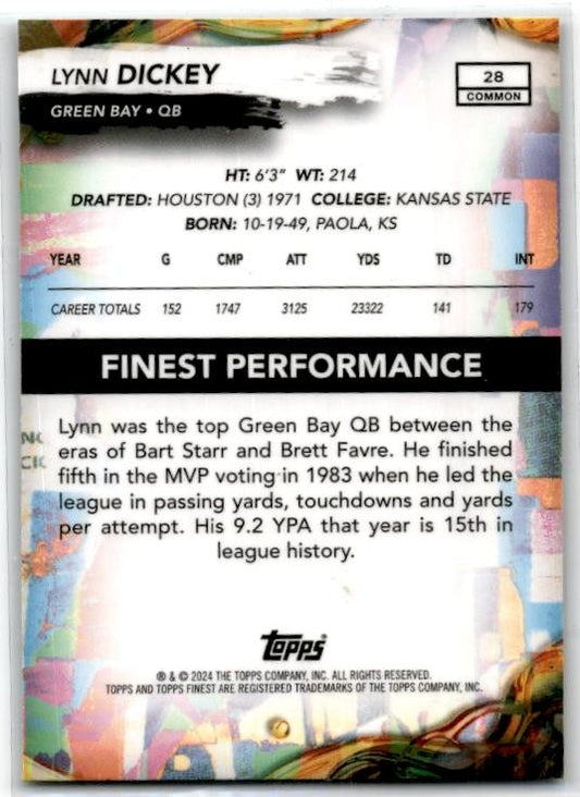 2024 topps finest Common #28 Lynn Dickey