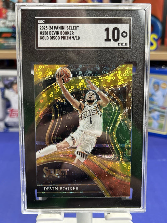 2023-2024 Panini Select Concourse Gold Gold Prizm Devin Booker  #/10 SGC 10 Suns