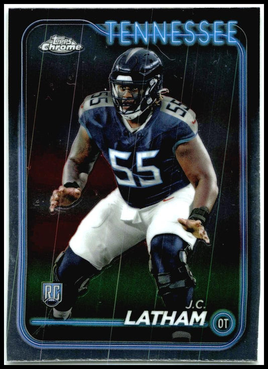 2024 Topps Chrome #270 J.C. Latham Rookie Tennessee Titans