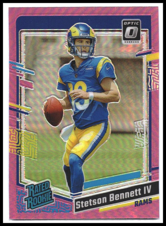 Stetson Bennett #267 2023 Donruss Optic Pink Rookie RC