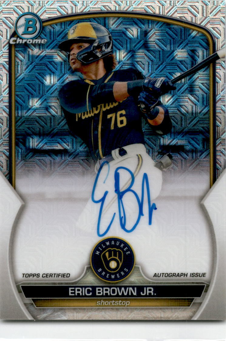 2023 Bowman Chrome Mega Box Mojo #BMA-EB Eric Brown Jr. Auto Milwaukee Brewers