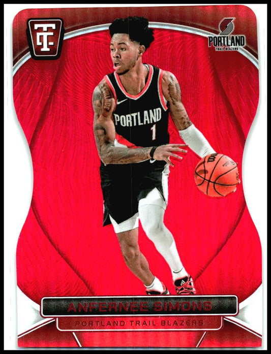 2024-25 Totally Certified Mirror Pink Platinum Die Cuts #95 Anfernee Simons