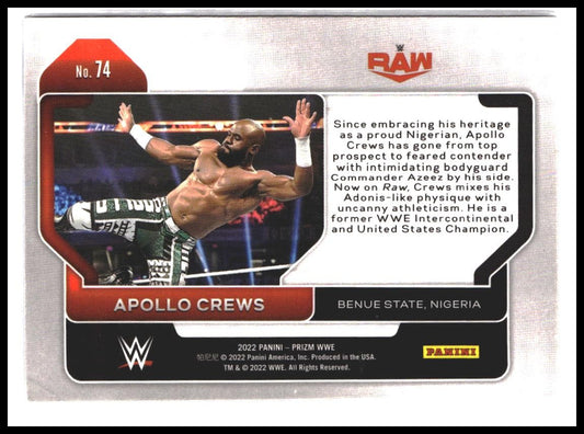 Apollo Crews #74 2022 Panini Prizm WWE