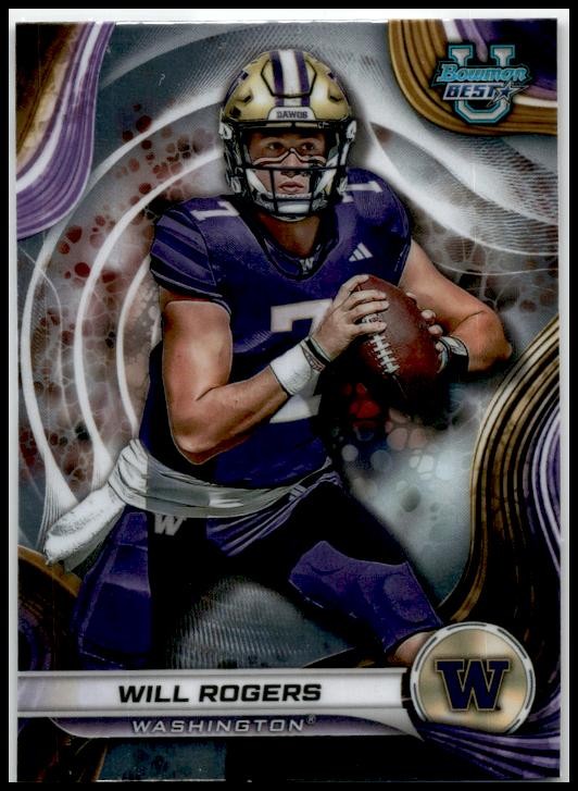 2024 Bowman University Best #87 Will Rogers Washington Huskies