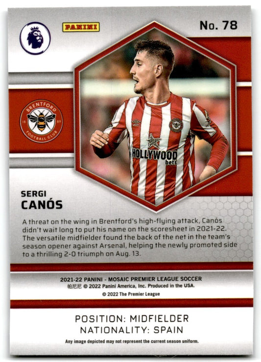 2021 Mosaic Premier League  Mosaic Sergi Canos Rookie Brentford #78