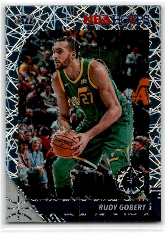 2019-20 Hoops Premium Stock #187 Rudy Gobert Prizms Silver Laser