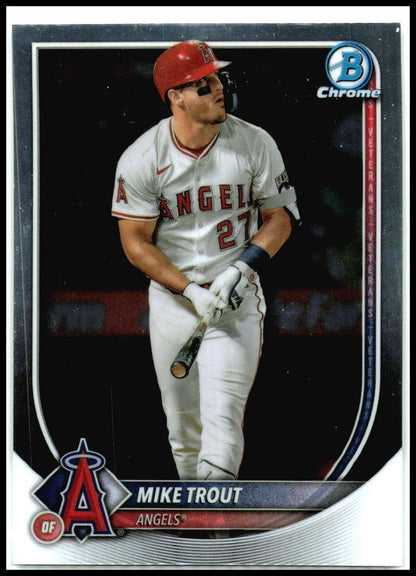 2025 Bowman Chrome #27 Mike Trout Los Angeles Angels