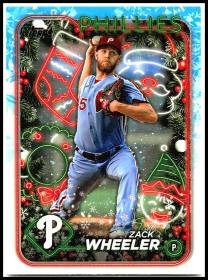2024 Topps Holiday #H6 Zack Wheeler Philadelphia Phillies