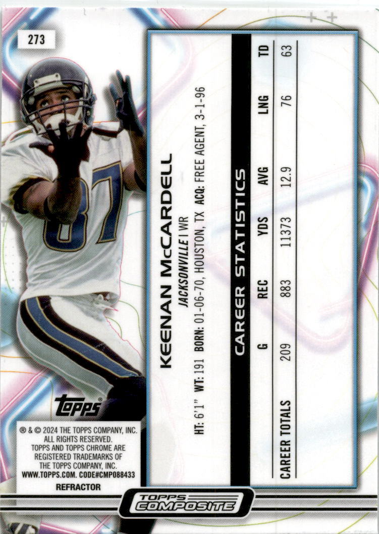 2023 Topps Composite #273 Keenan McCardell Jacksonville Jaguars