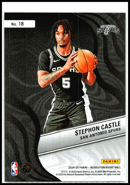 2024-25 Panini Revolution New Wave #18 Stephon Castle San Antonio Spurs
