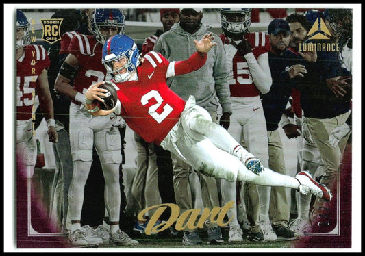 2025 Panini Luminance Purple #177 Jaxson Dart Rookie #/249 New York Giants