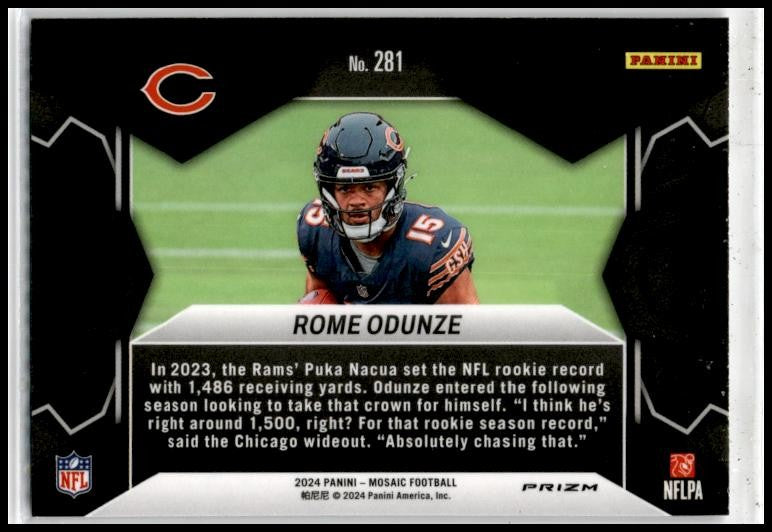 2024 Panini Mosaic Mosaic #281 Rome Odunze Chicago Bears