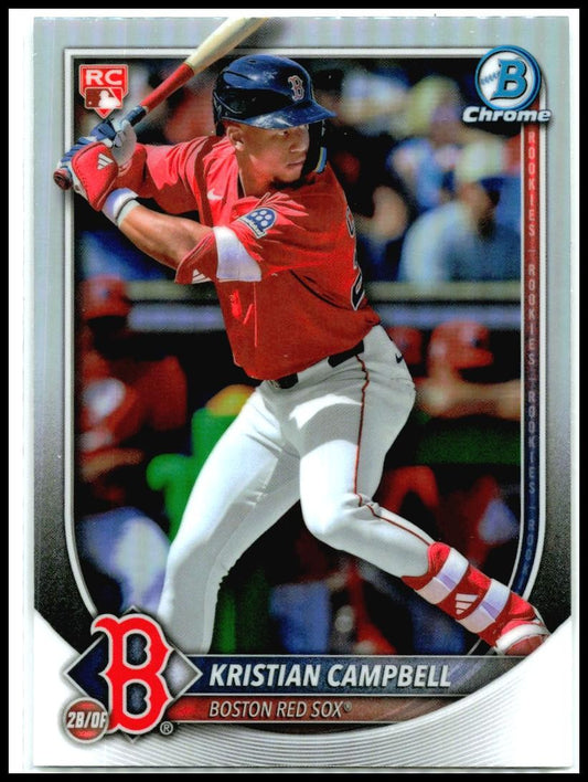 2025 Bowman Chrome Red RC #58 Kristian Campbell Boston Red Sox