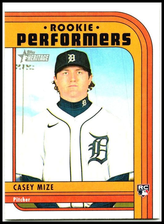 2021 Topps Heritage Rookie Performers #RP-1 Casey Mize Detroit Tigers