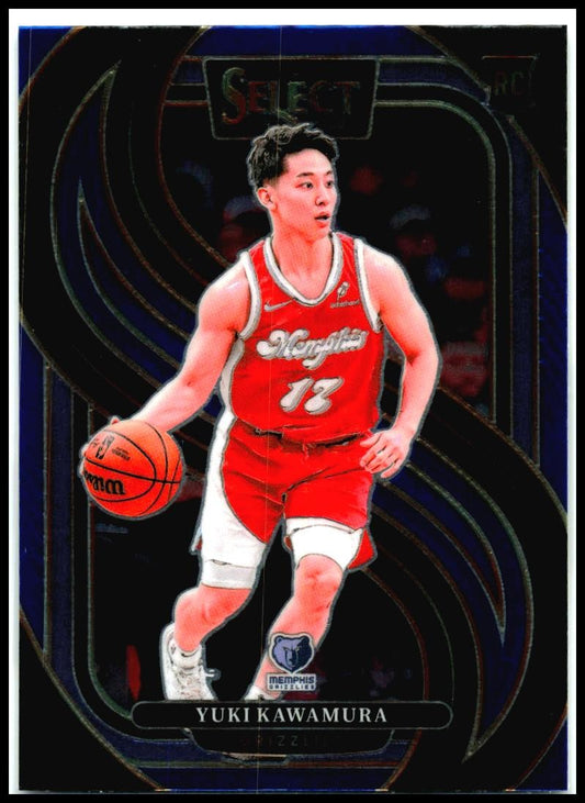 2024-25 Panini Select Blue Prizm #168 Yuki Kawamura Rookie Memphis Grizzlies