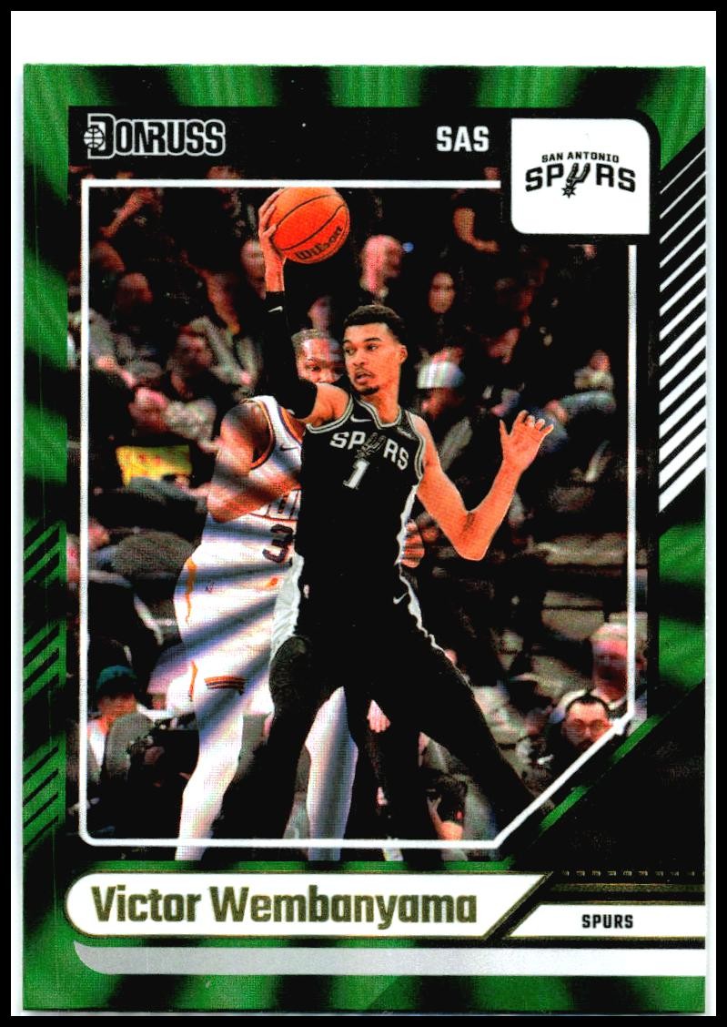 2024-25 Donruss Holo Green Laser #6 Victor Wembanyama San Antonio Spurs