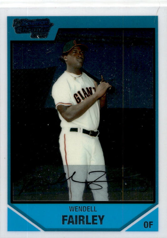 2007 Bowman Draft Picks & Prospects #BDPP59 Wendell Fairley San Francisco Giants