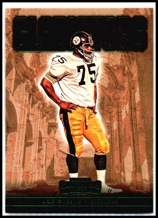 2022 Panini Contenders Gladiators Emerald #GLD-JGR Joe Greene Steelers