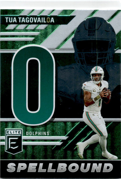 2023 Donruss Elite Spellbound #SB-TT9 Tua Tagovailoa Miami Dolphins