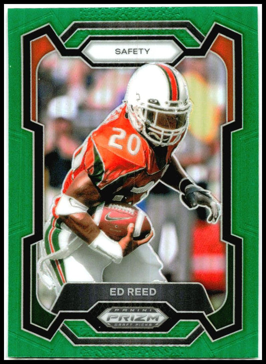 2024 Panini Prizm Draft Picks Green #5 Ed Reed Ravens